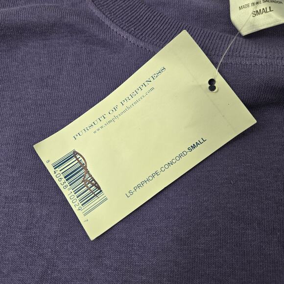 NWT Simply Southern Breast Cancer HOPE T-shirt Purple Psalm 71:14 size Small - Picture 8 of 9